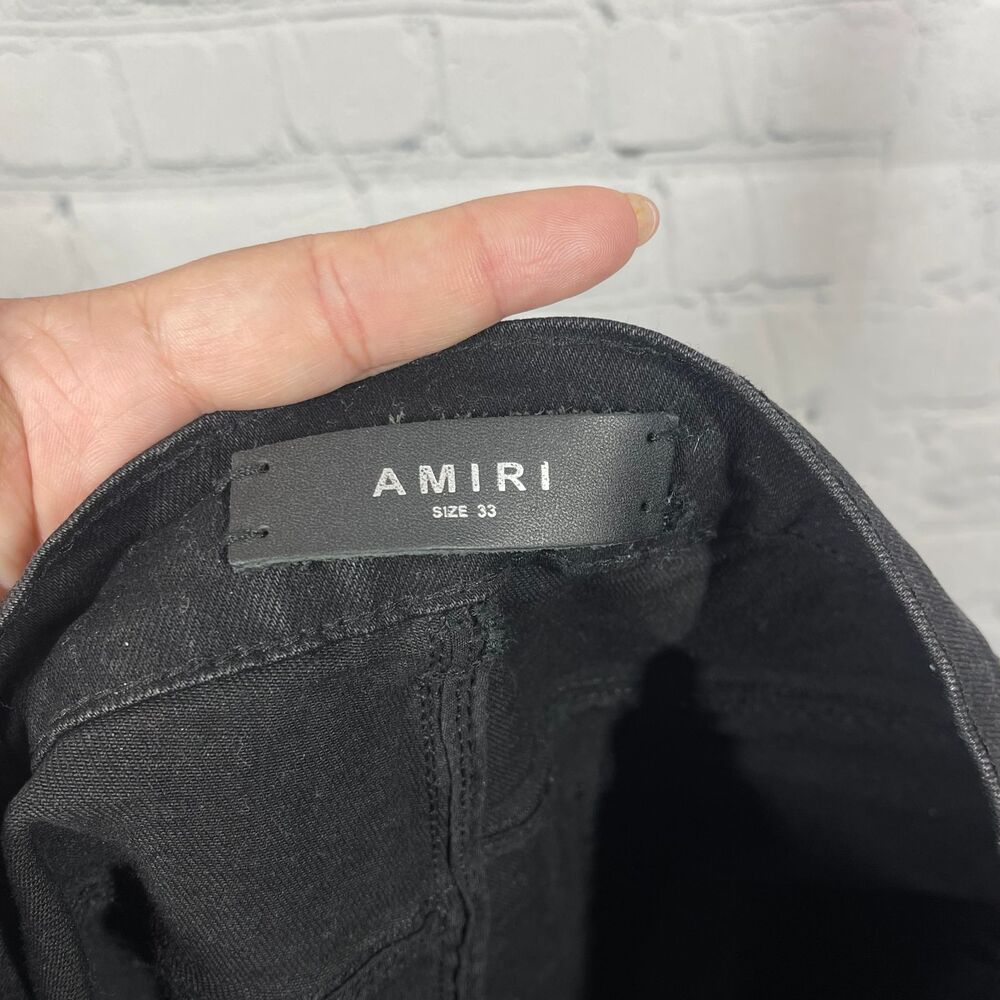 Amiri *Pristine* Patchwork Goth Rock Slim Jeans - image 3